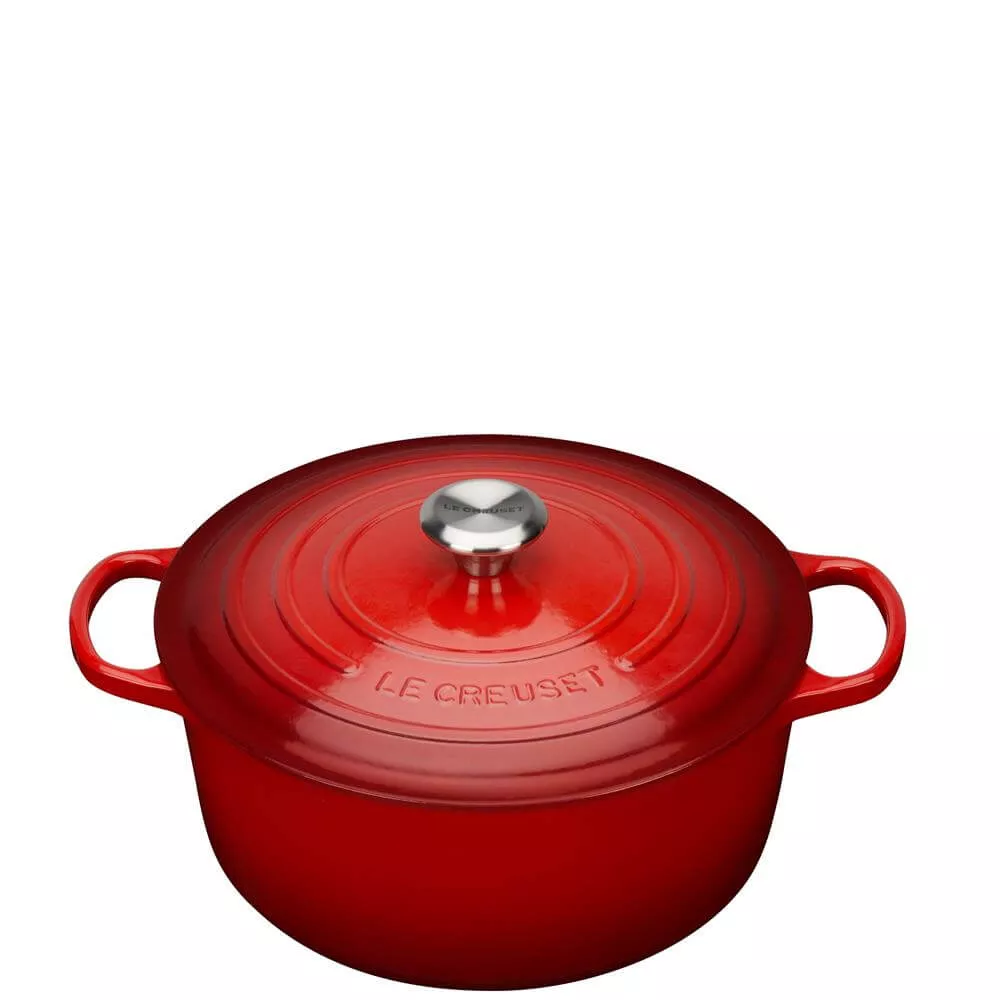 Le Creuset Signature Cerise Cast Iron Casserole 24cm